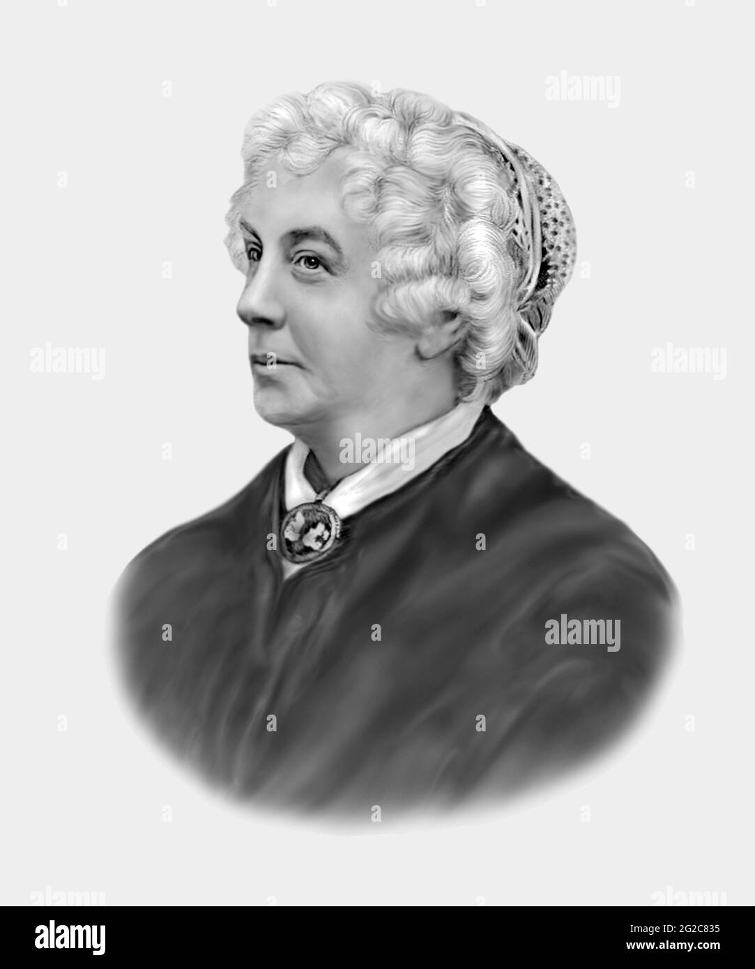 Elizabeth Cady Stanton 1815-1902 Líder de Derechos de la Mujer Americana Foto de stock