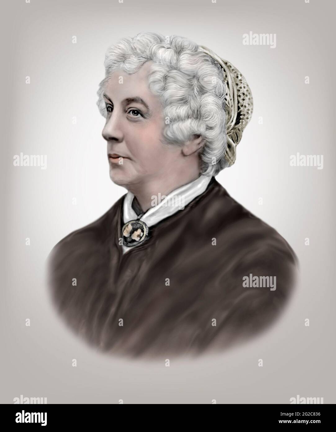 Elizabeth Cady Stanton 1815-1902 Líder de Derechos de la Mujer Americana Foto de stock