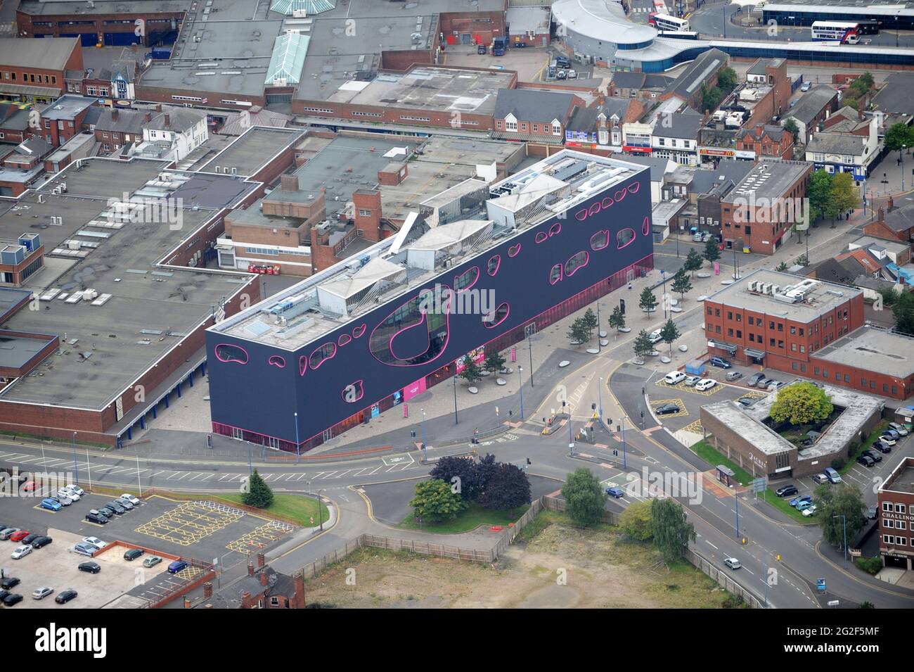 Vista aérea de la obra pública en West Bromwich Sandwell Uk Foto de stock