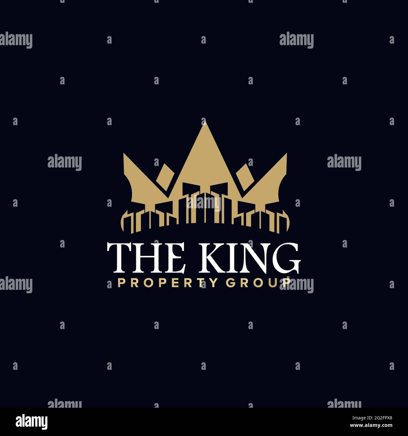 Plantilla vectorial de diseño de logotipo de la propiedad King Ilustración del Vector