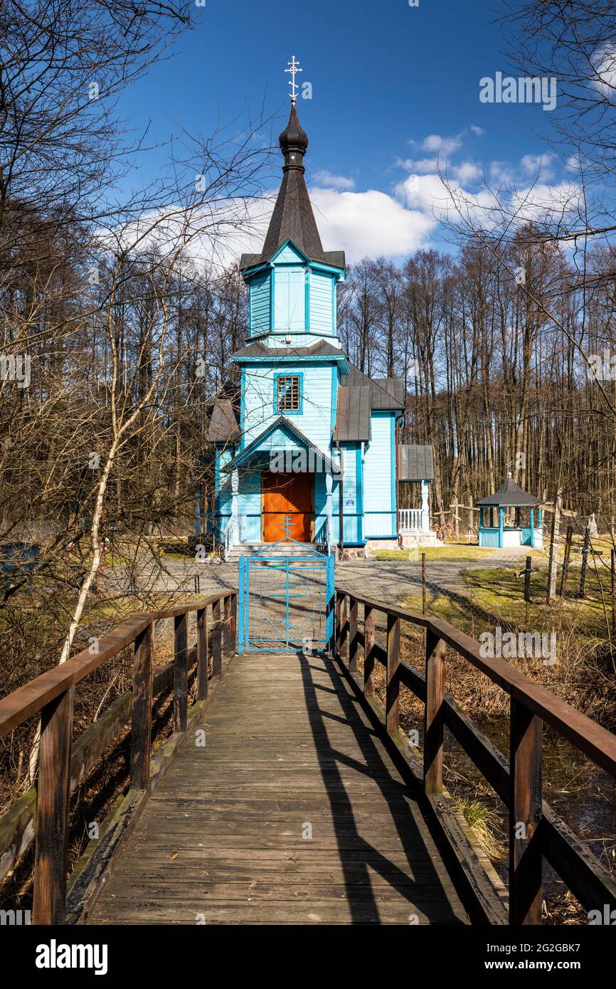 Europa, Polonia, Podlaskie Voivodeship, Iglesia Ortodoxa del Icono de la Madre de Dios en Koterka Foto de stock
