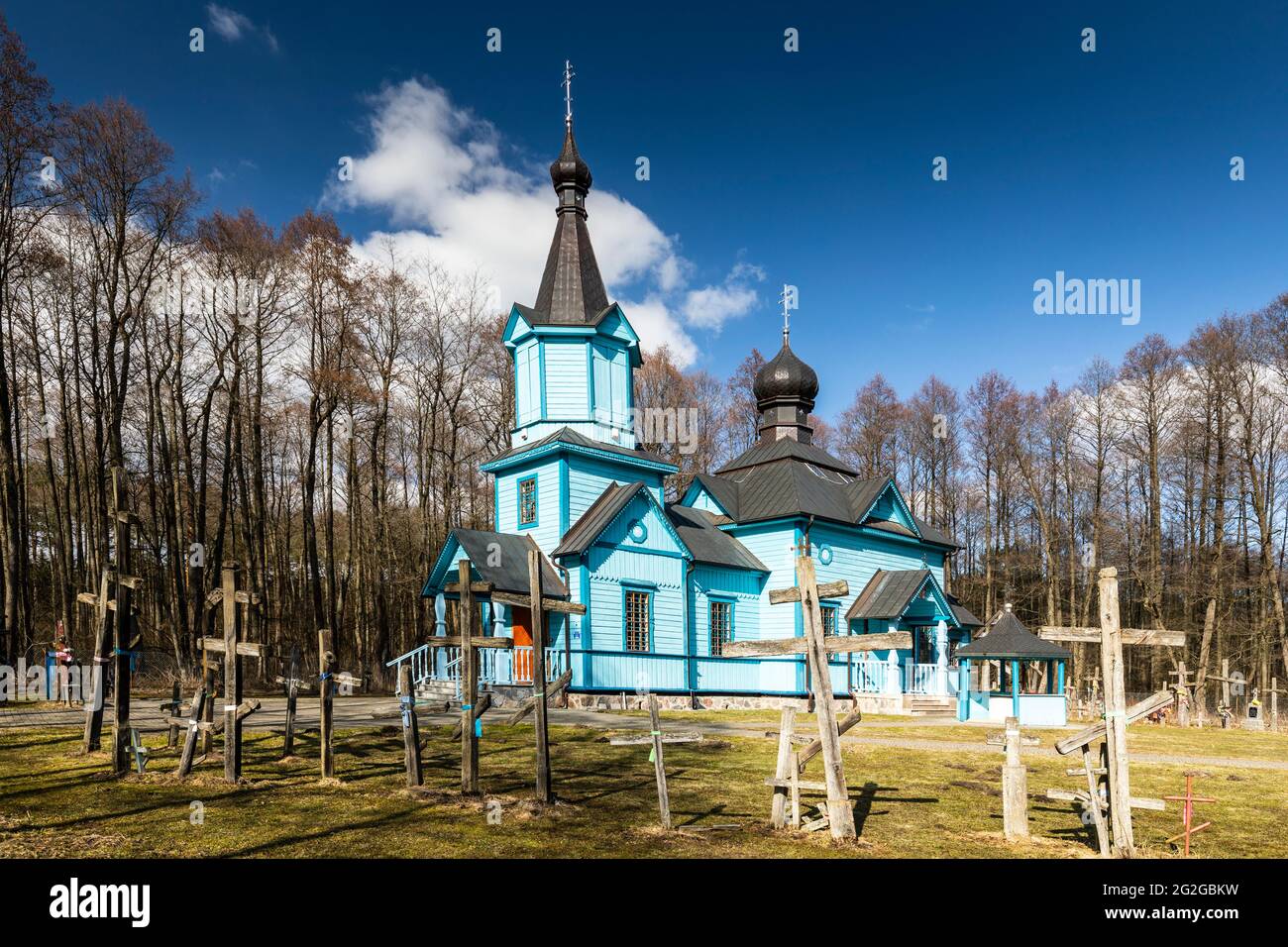 Europa, Polonia, Podlaskie Voivodeship, Iglesia Ortodoxa del Icono de la Madre de Dios en Koterka Foto de stock