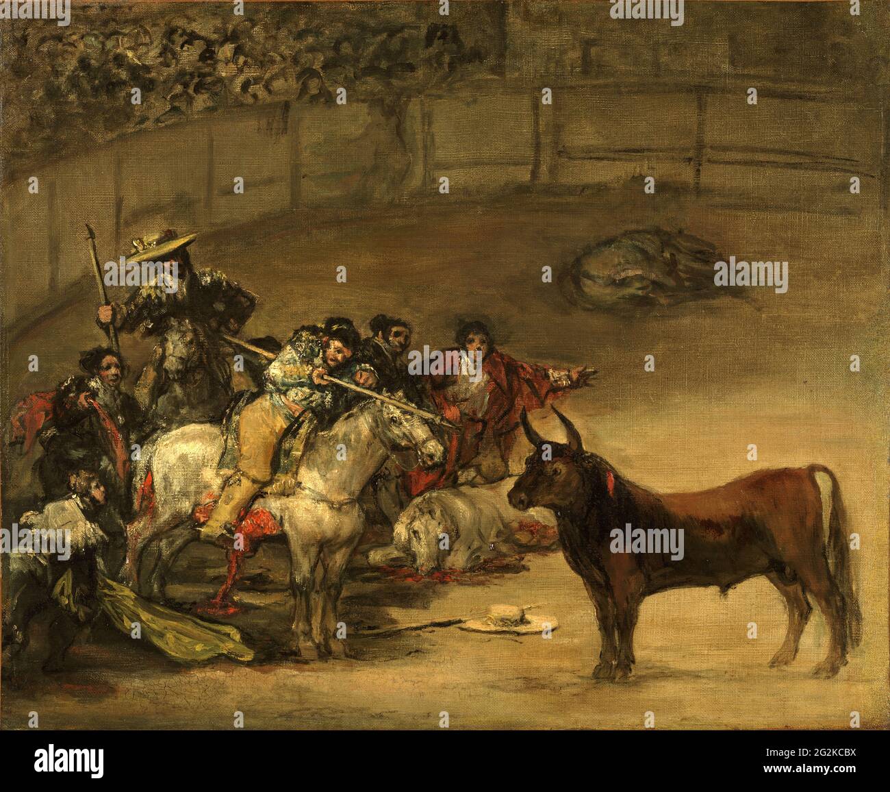 Francisco De Goya - Toros Suerte De Varas Foto de stock