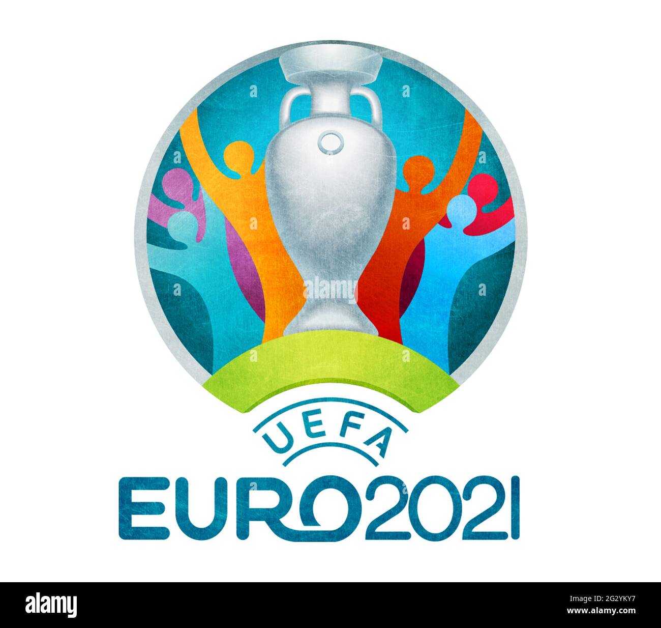 Logotipo del torneo UEFA EURO 2021 Foto de stock