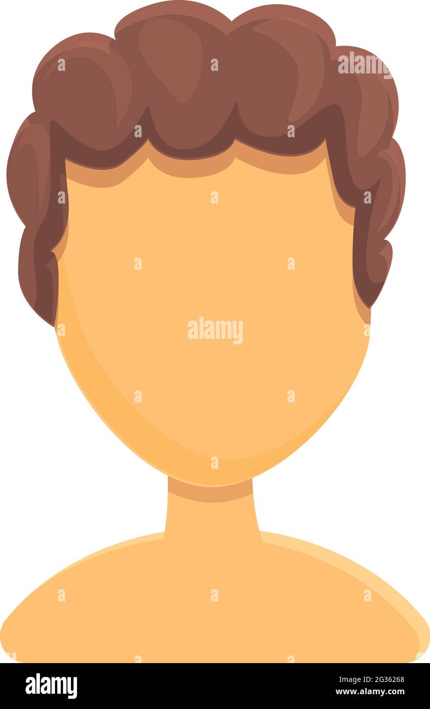 Hombre rizado peinado icono. Caricatura de los hombres Curly peinado vector  icono para el diseño web aislado sobre fondo blanco Imagen Vector de stock  - Alamy