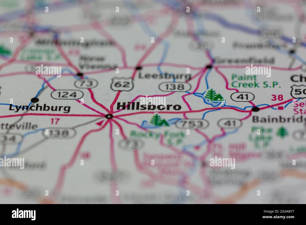 Hillsboro ohio en un mapa fotografías e imágenes de alta resolución Alamy