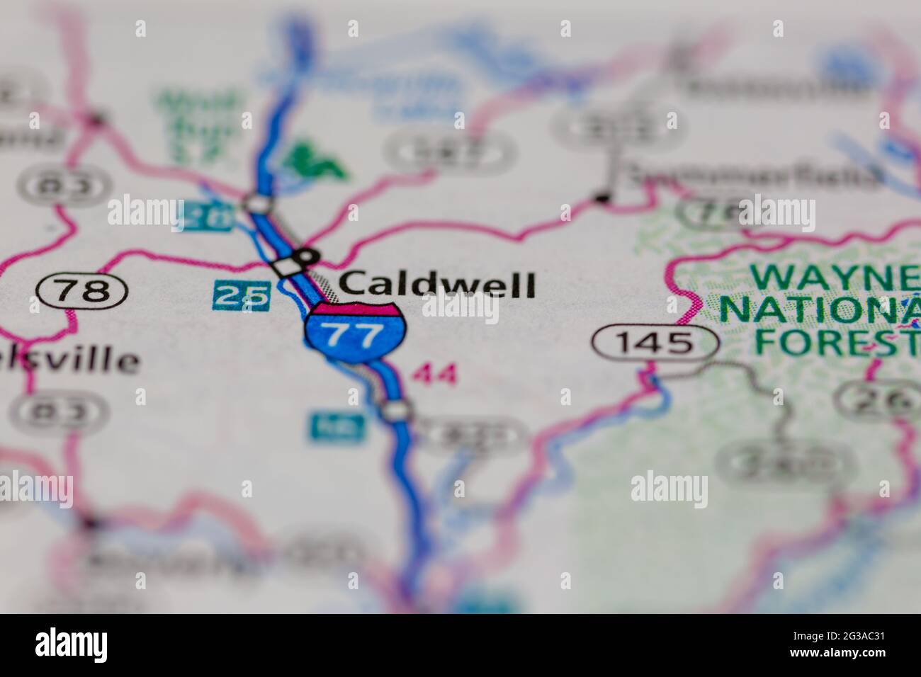 Mapa de caldwell ohio fotografías e imágenes de alta resolución Alamy