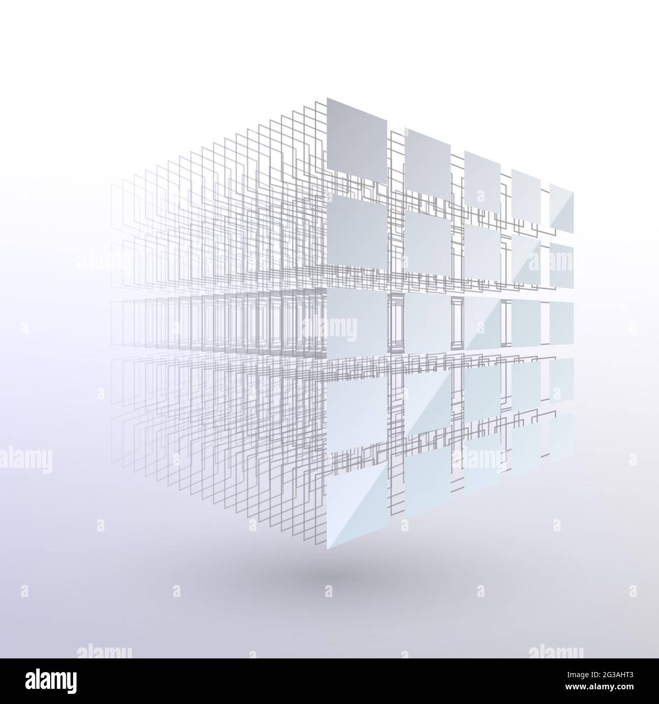 Concepto de cadena negra. Estructura alámbrica. Estructura geométrica de piezas pequeñas. Foto de stock