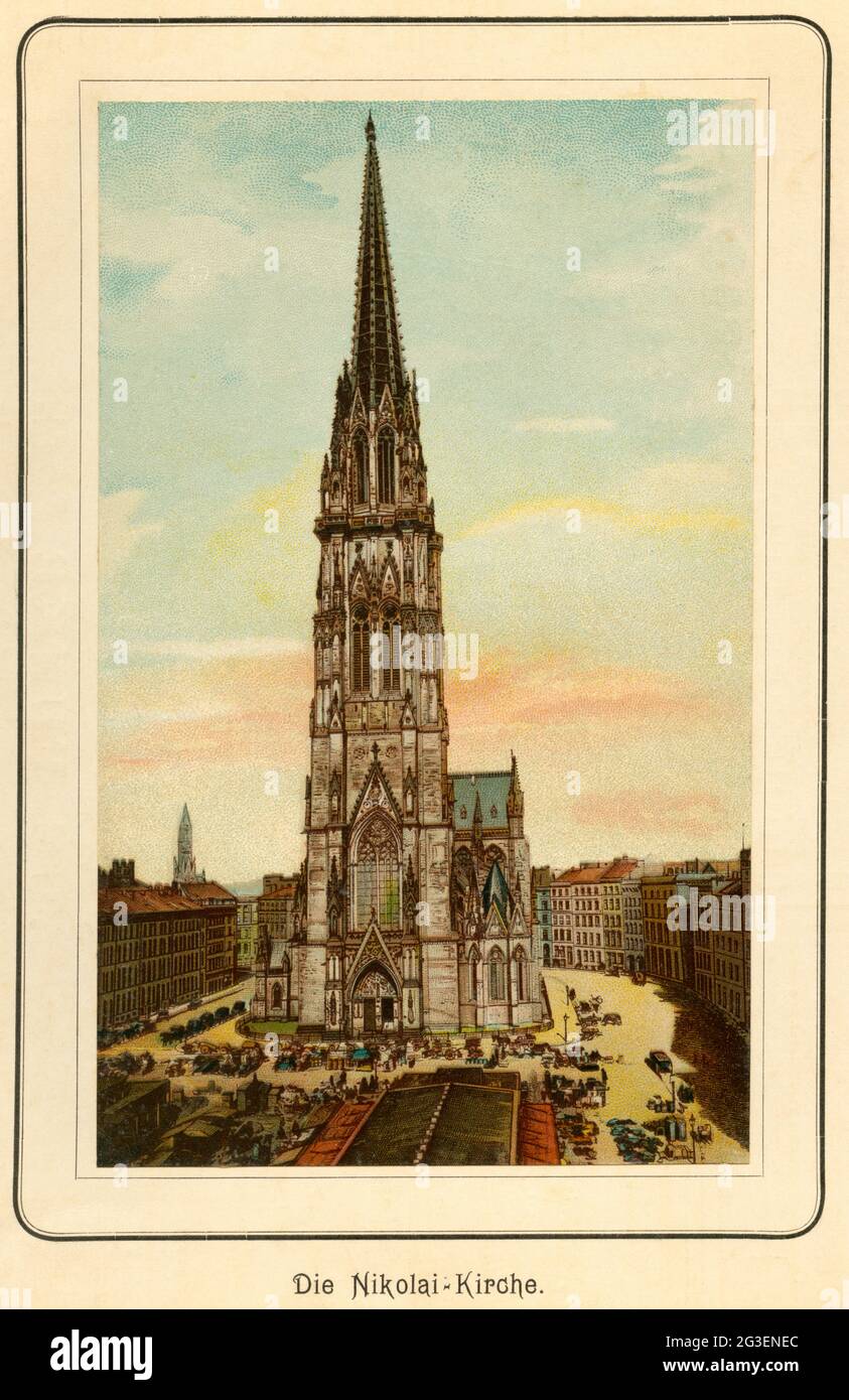 Alemania, Hamburgo, Iglesia de San Nicolás, DERECHOS ADICIONALES-LIQUIDACIÓN-INFO-NO DISPONIBLE Foto de stock
