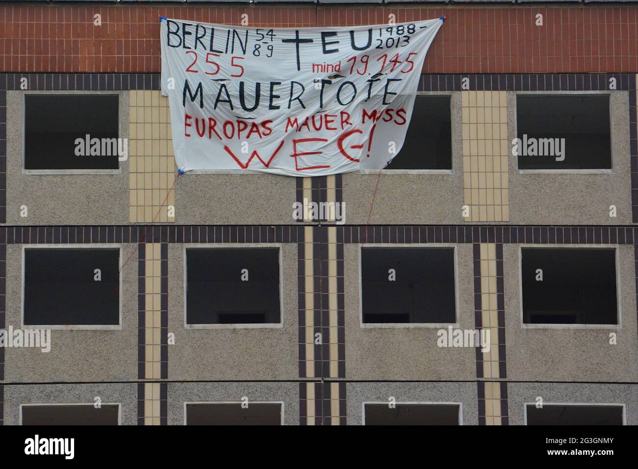 25º aniversario de la caída del Muro de Berlín Foto de stock