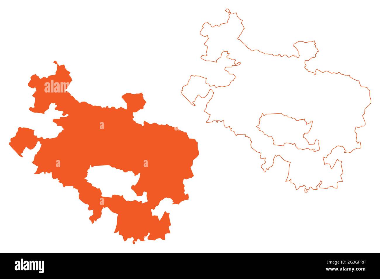 Provincia de Álava (Reino de España, Comunidad Autónoma Vasca, País Vasco)  mapa de vectores ilustración, scribble sketch mapa de Araba Imagen Vector  de stock - Alamy