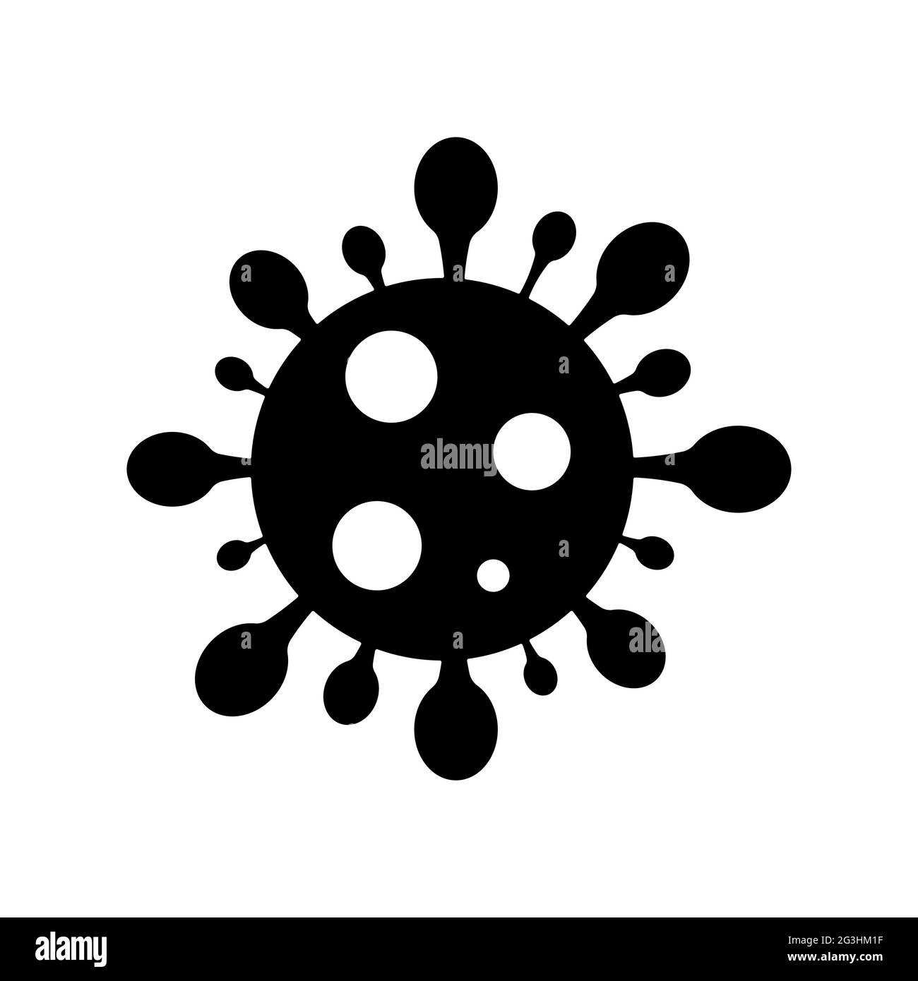 Icono del vector del coronavirus covid-19. Epidemia de gripe asiática en todo el mundo Ilustración del Vector