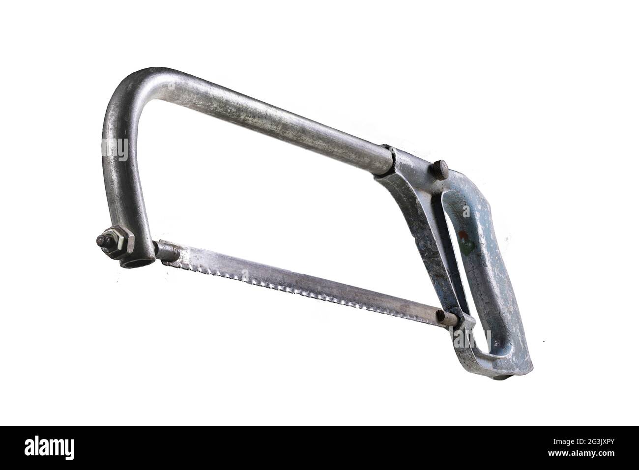 Una sierra con una hoja para cortar metal. Herramientas utilizadas en una  tienda de cerrajería. Fondo aislado Fotografía de stock - Alamy