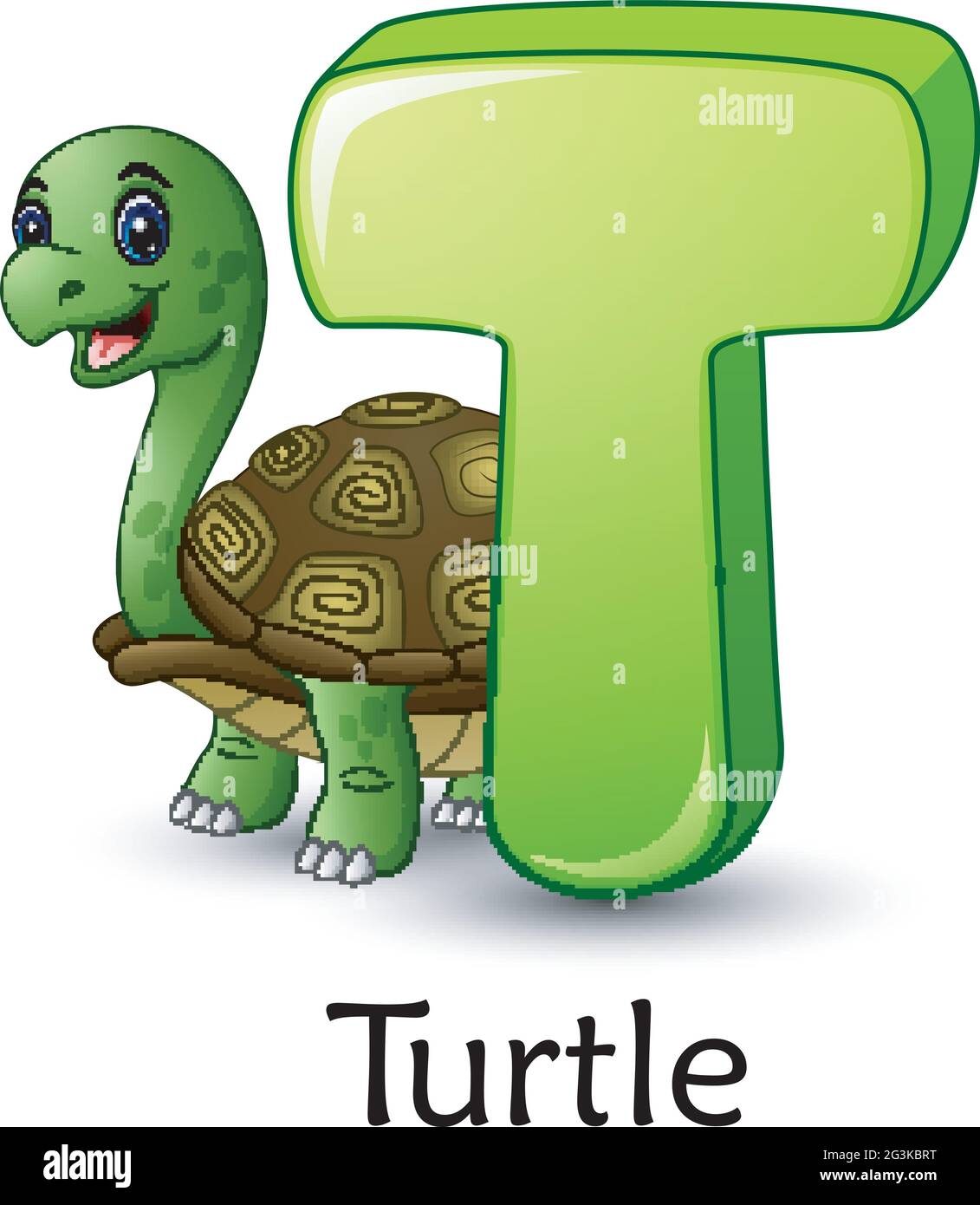 Abecedario En Ingles Para Niños Lento Turtle word Imágenes recortadas de stock - Alamy