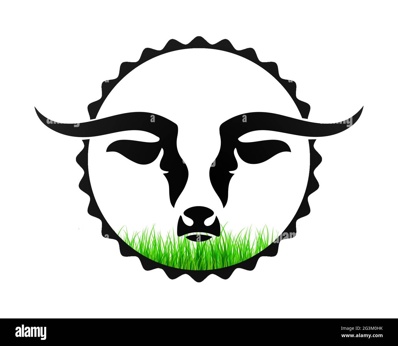Animales logotipo Cow Foto de stock