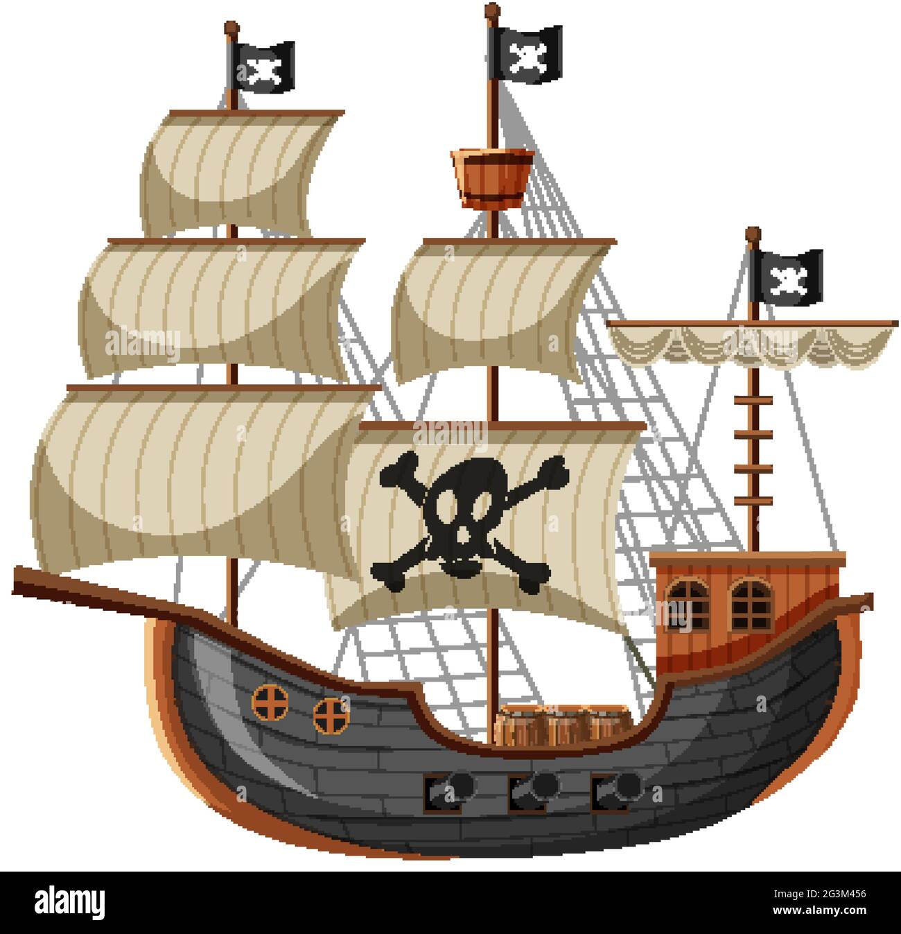 Barco pirata perla negro Imágenes vectoriales de stock - Alamy