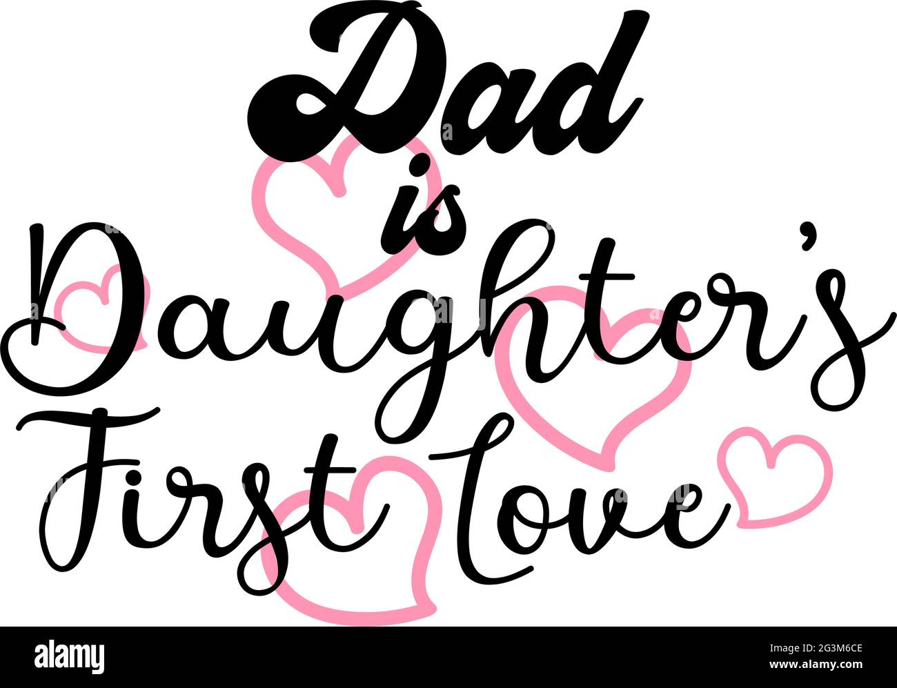 Papá es su hija primera cita de amor letras tipografía Imagen Vector de  stock - Alamy