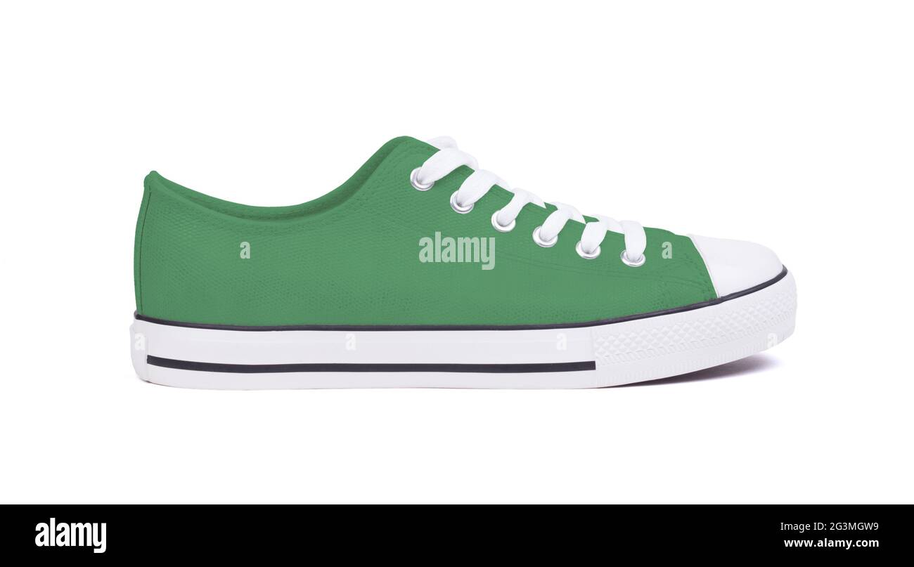 Nuevas zapatillas de lona - Verde Fotografía de stock - Alamy