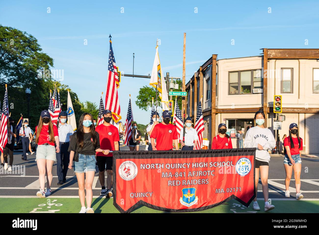 Quincy, Massachusetts, 70th Quincy Flag Day Parade, 2021 Aniversario Fotografía de stock Alamy