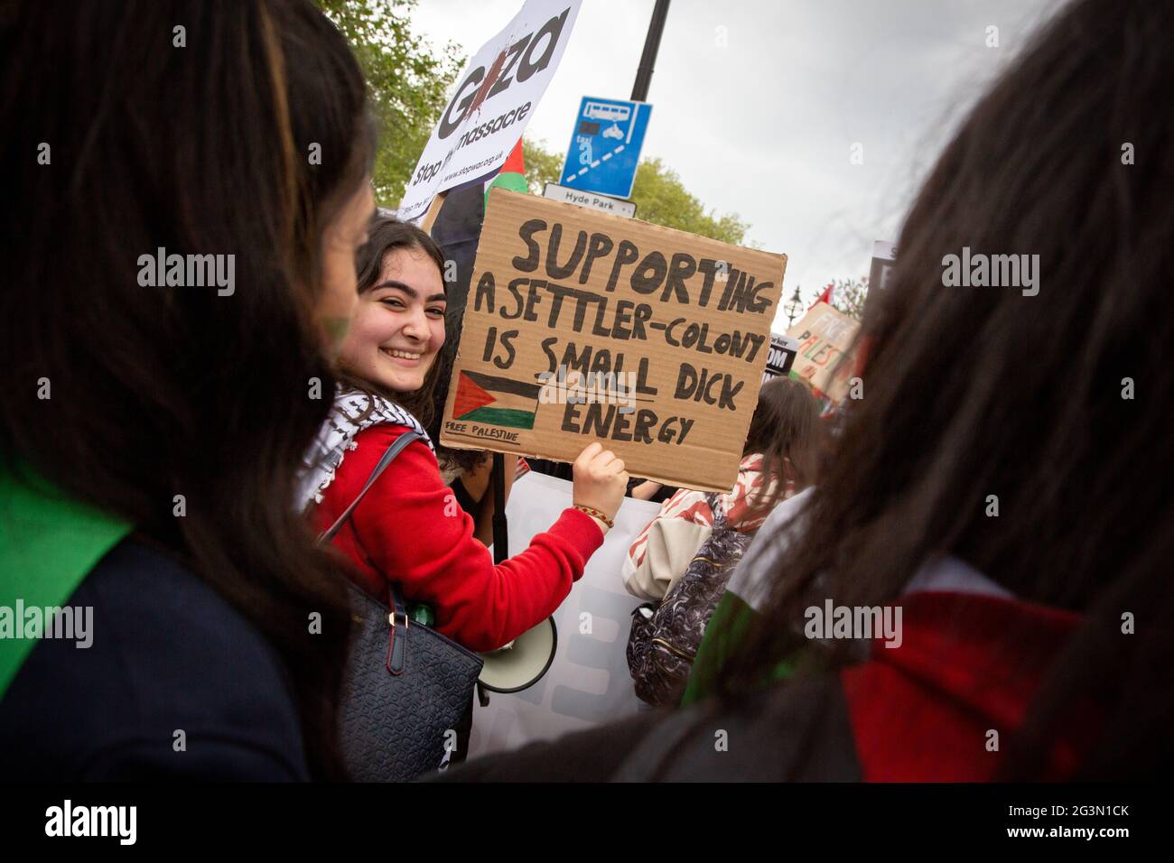 Protesta Palestina Libre, Londres, 22.5.2021 Foto de stock