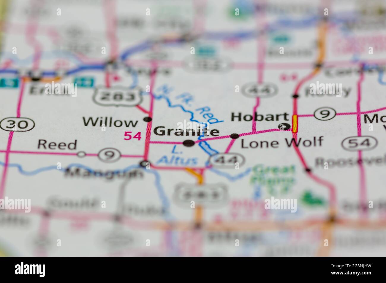Mapa de oklahoma de granito fotografías e imágenes de alta resolución