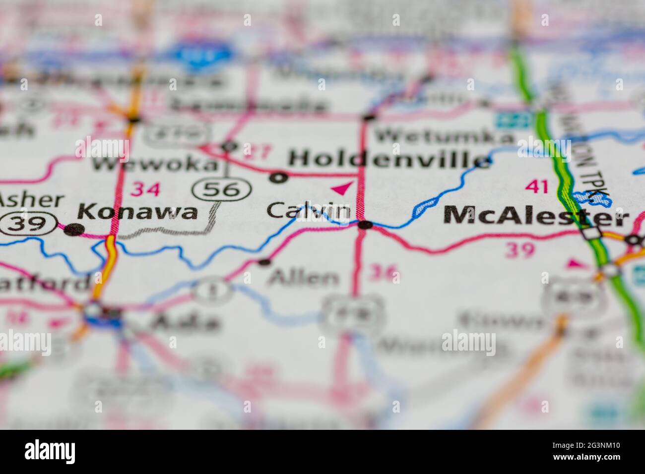 Mapa de calvin oklahoma fotografías e imágenes de alta resolución Alamy
