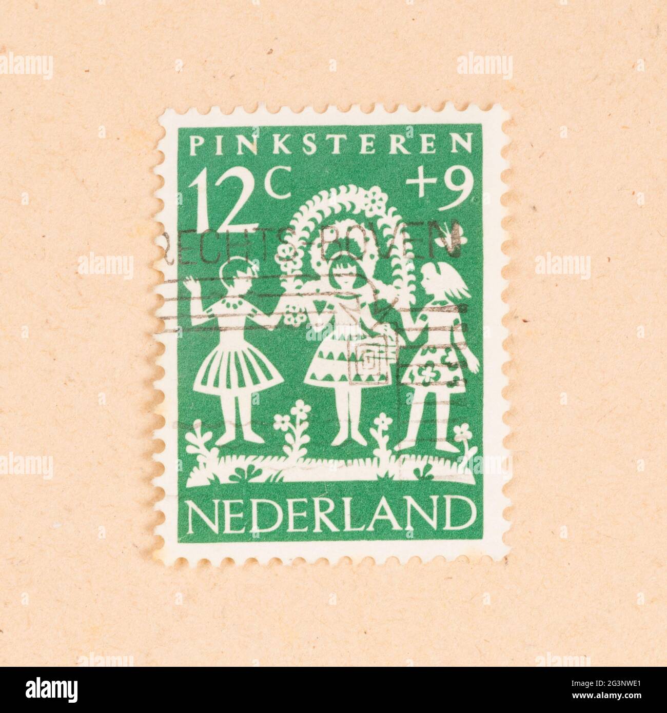 Los Países Bajos 1960 un sello impreso en los Países Bajos muestra los