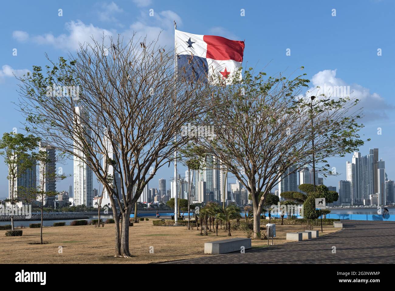 Horizonte de la ciudad de panamá, la capital de la república de panamá Foto de stock