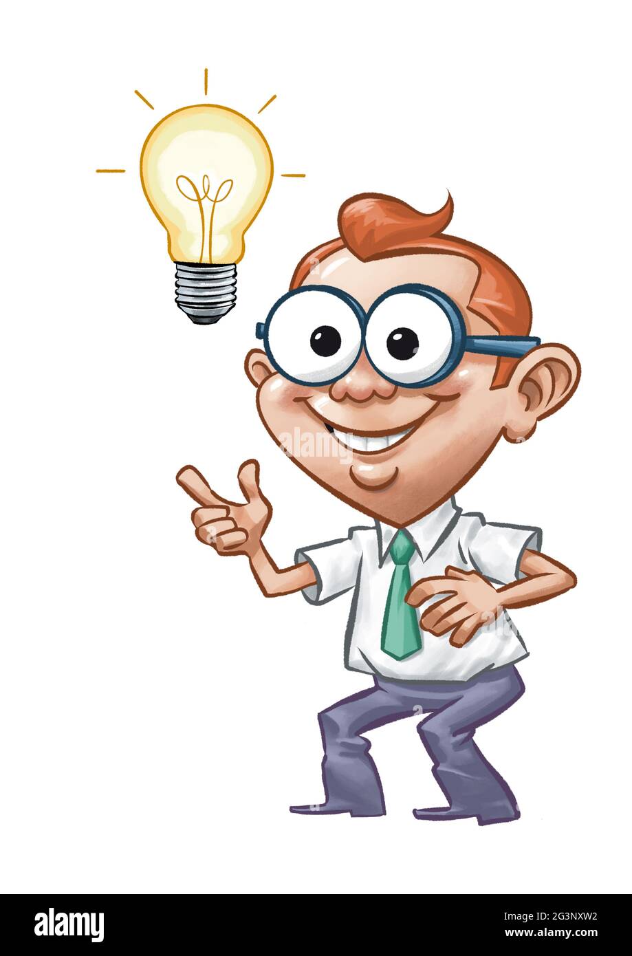 Científico de dibujos animados teniendo una idea Fotografía de stock - Alamy Científico de dibujos animados teniendo una idea Fotografía de stock - Alamy