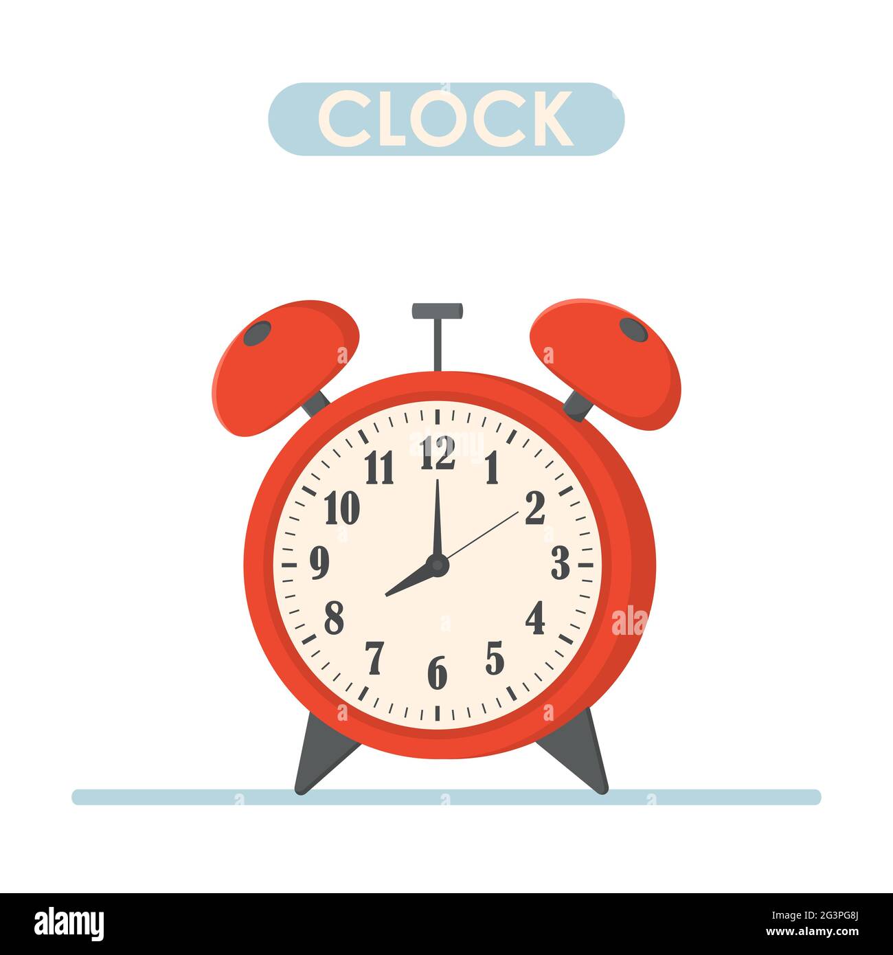Pegatina simbolo rojo timbre de alarma Stock Illustration