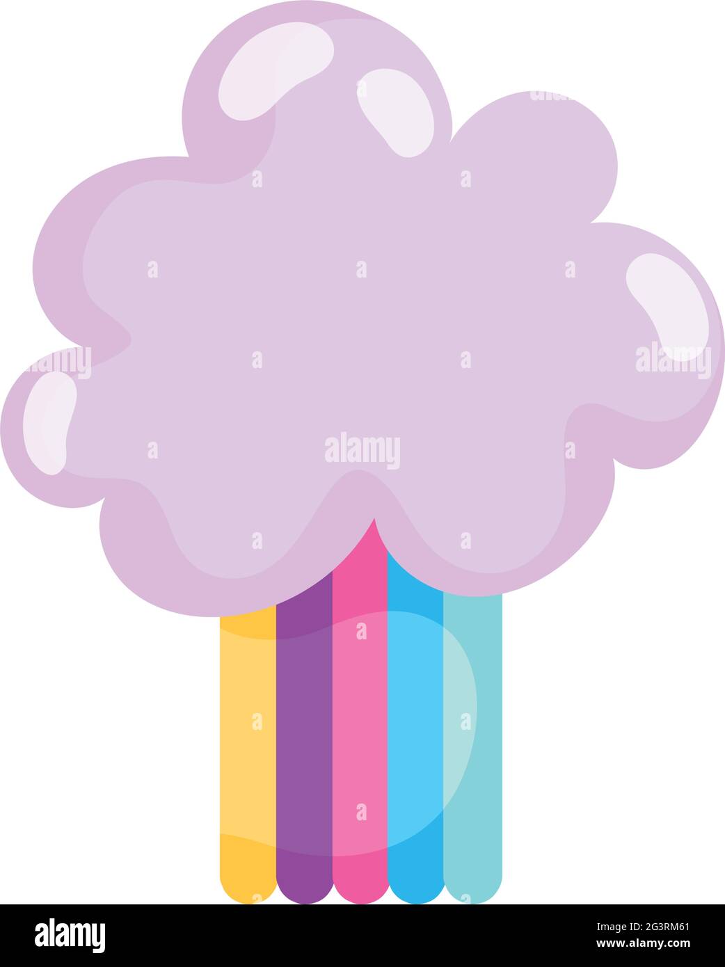 clima de nube arcoiris Ilustración del Vector