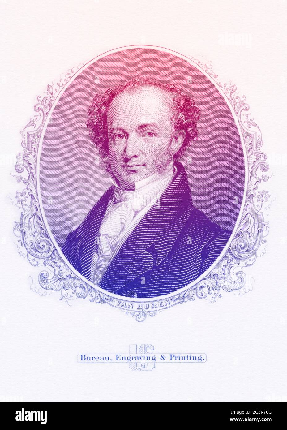Martin Van Buren fue un abogado y estadista estadounidense que sirvió como octavo presidente de los Estados Unidos Foto de stock
