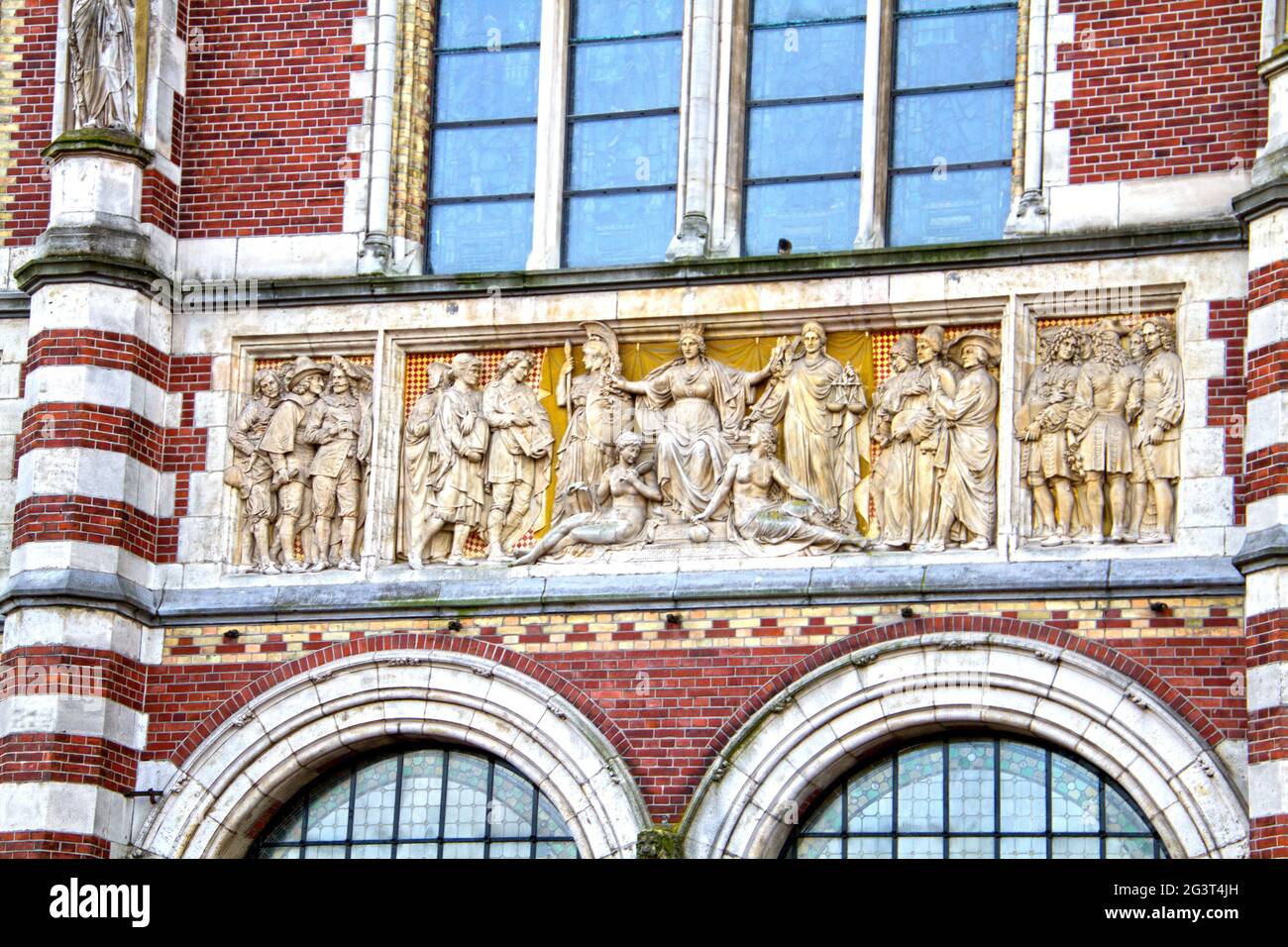 Rijksmuseum, Museumplein, Amsterdam, Países Bajos Foto de stock
