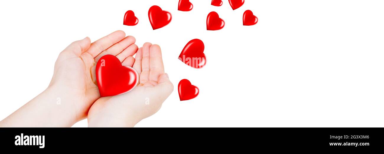 Feliz día de San Valentín de fondo. Concepto de amor, corazón y día de San Valentín. Foto de stock