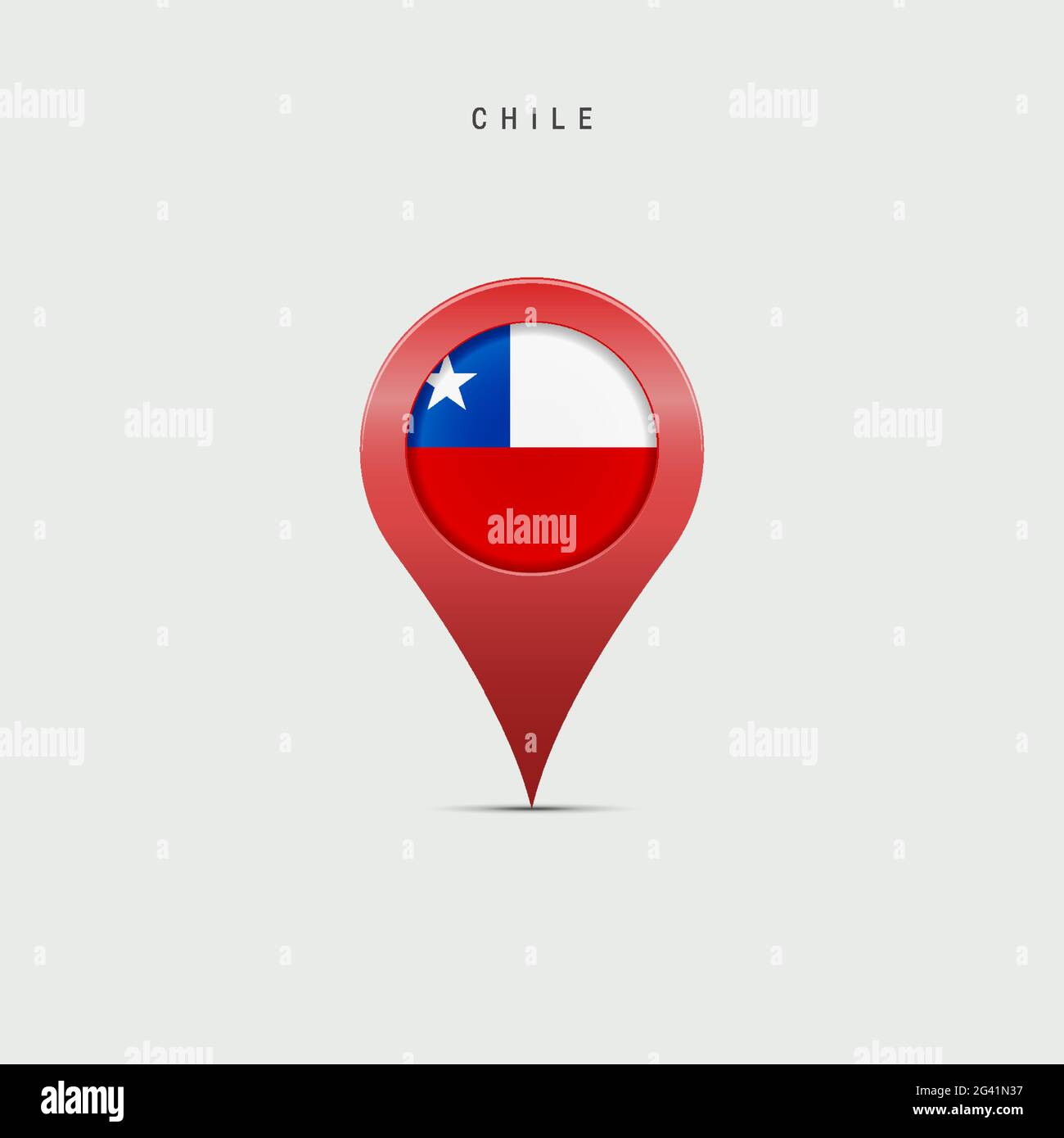 Marcador de mapa de lágrima con bandera de Chile. Bandera chilena insertada  en el pin del mapa de ubicación. Ilustración vectorial aislada sobre fondo  gris claro Imagen Vector de stock - Alamy