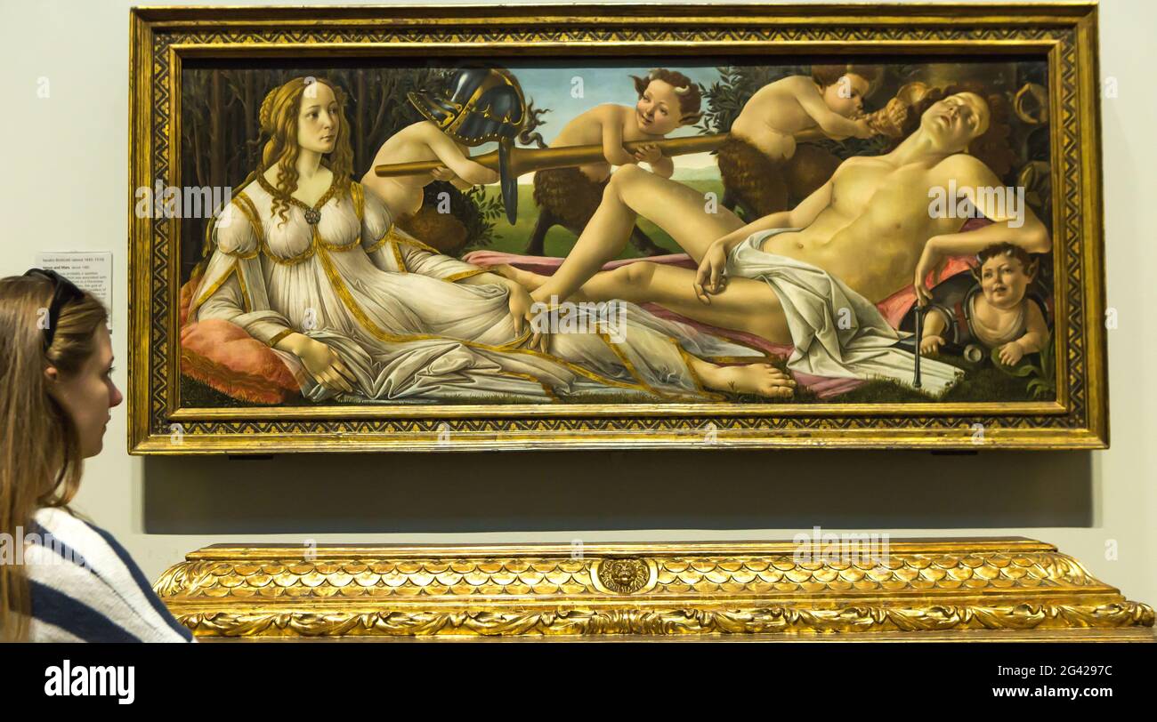 REINO UNIDO. INGLATERRA. LONDRES. MUSEO DE LA GALERÍA NACIONAL. 'VENUS Y  MARTE', PINTURA DE BOTTICELLI Fotografía de stock - Alamy