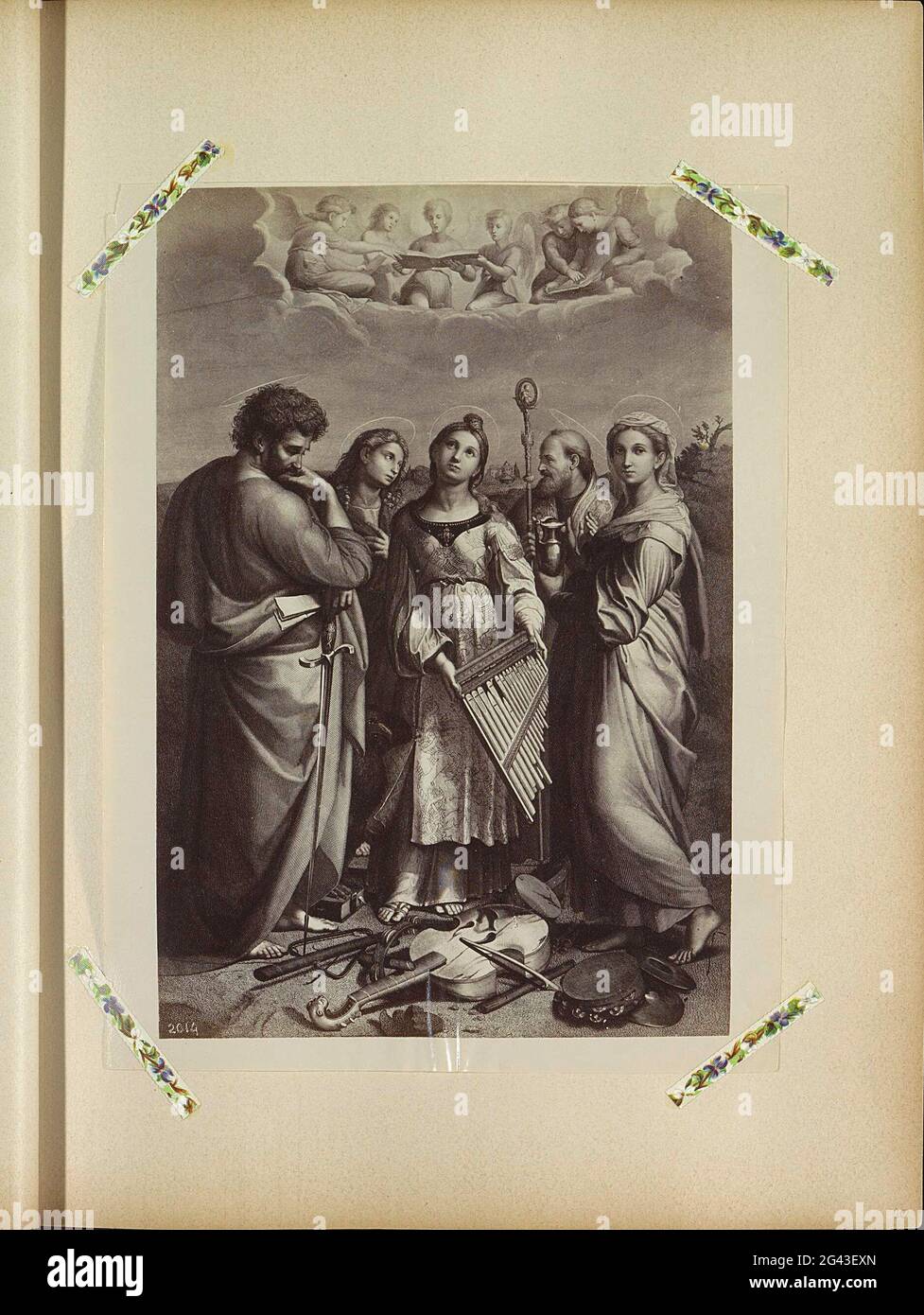 Foto Reproducción de una impresión de la Santa Cecilia en éxtasis