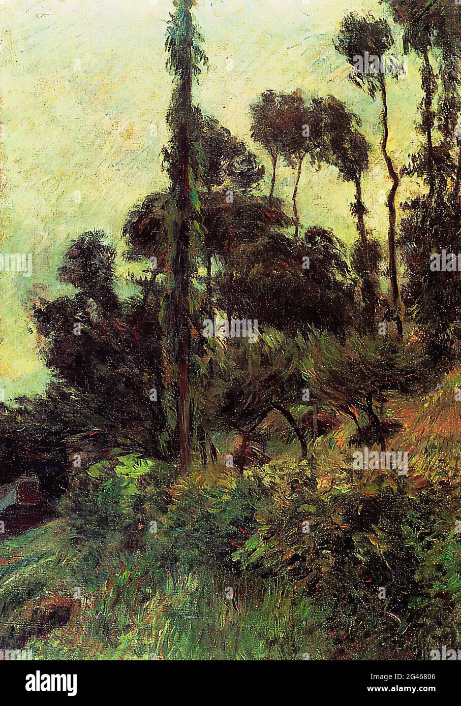 Paul Gauguin - Hillside 1884 Foto de stock