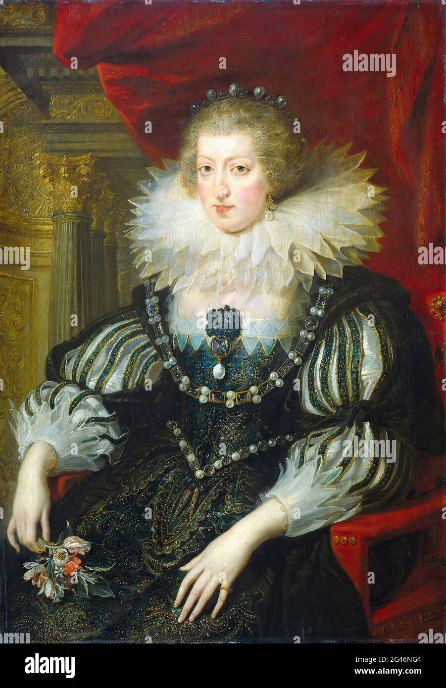 Peter Paul Rubens - Ana de Austria 1601 1666 Esposa de Luis XIII Rey de Francia Foto de stock