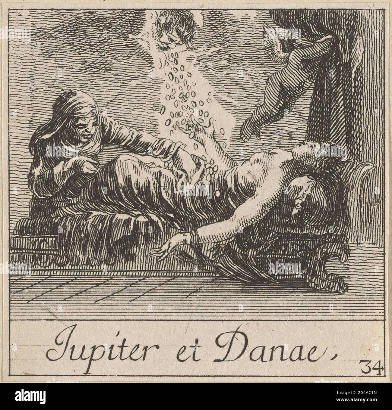 Júpiter y Danaë; Júpiter y Danae; Juego de cartas con representaciones