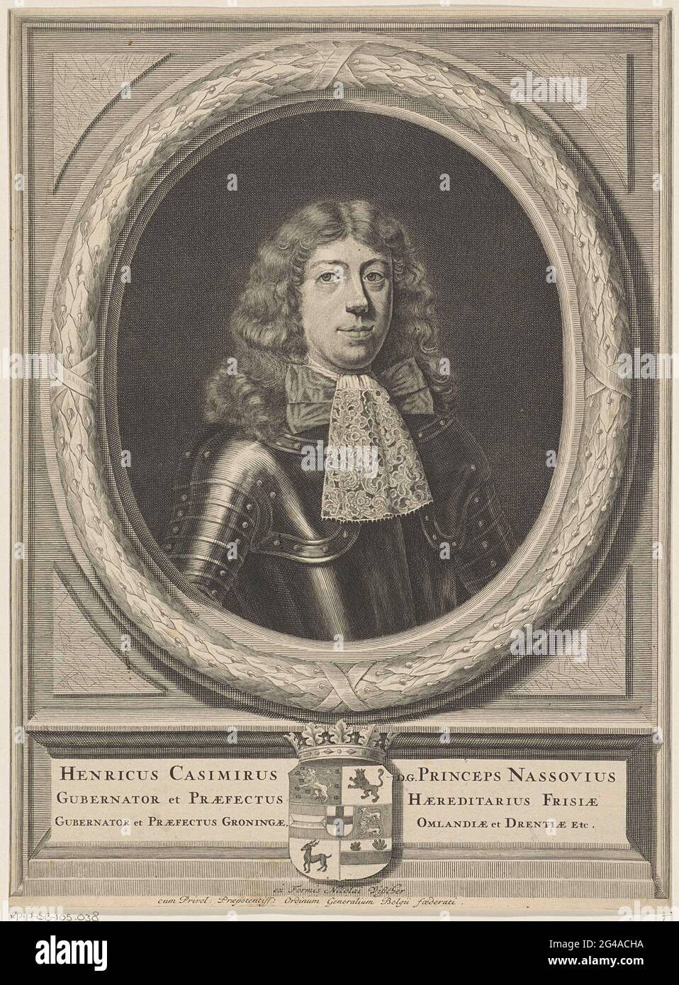 Retrato de Hendrik Casimir II, conde de NassauDietz. Retrato de