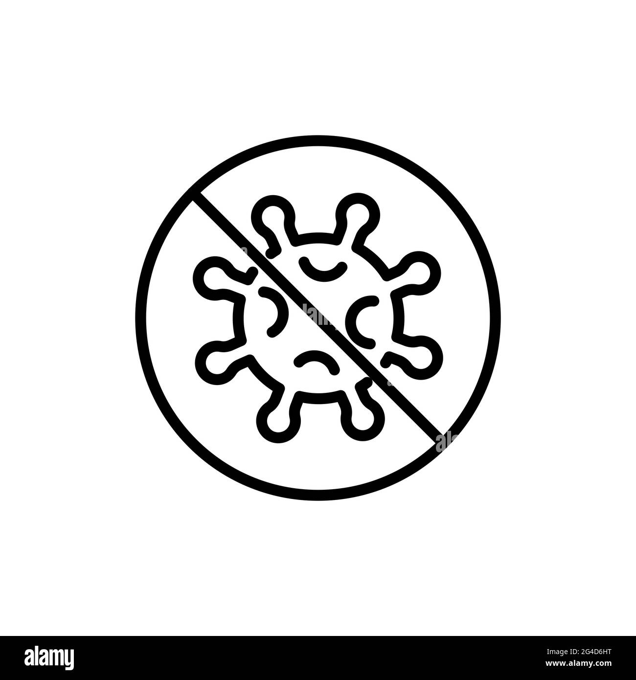 Icono de virus Black Stop, bacterias, gérmenes y microbios aislados ...