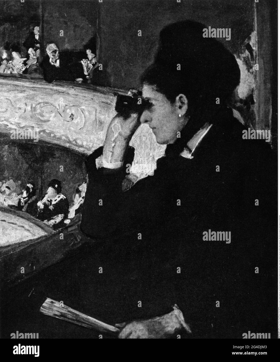 teatro / teatro, público, 'In the Loge', pintura, de Mary Cassatt (1844 - 1926), 1878, ADICIONAL-DERECHOS-LIQUIDACIÓN-INFO-NO DISPONIBLE Foto de stock
