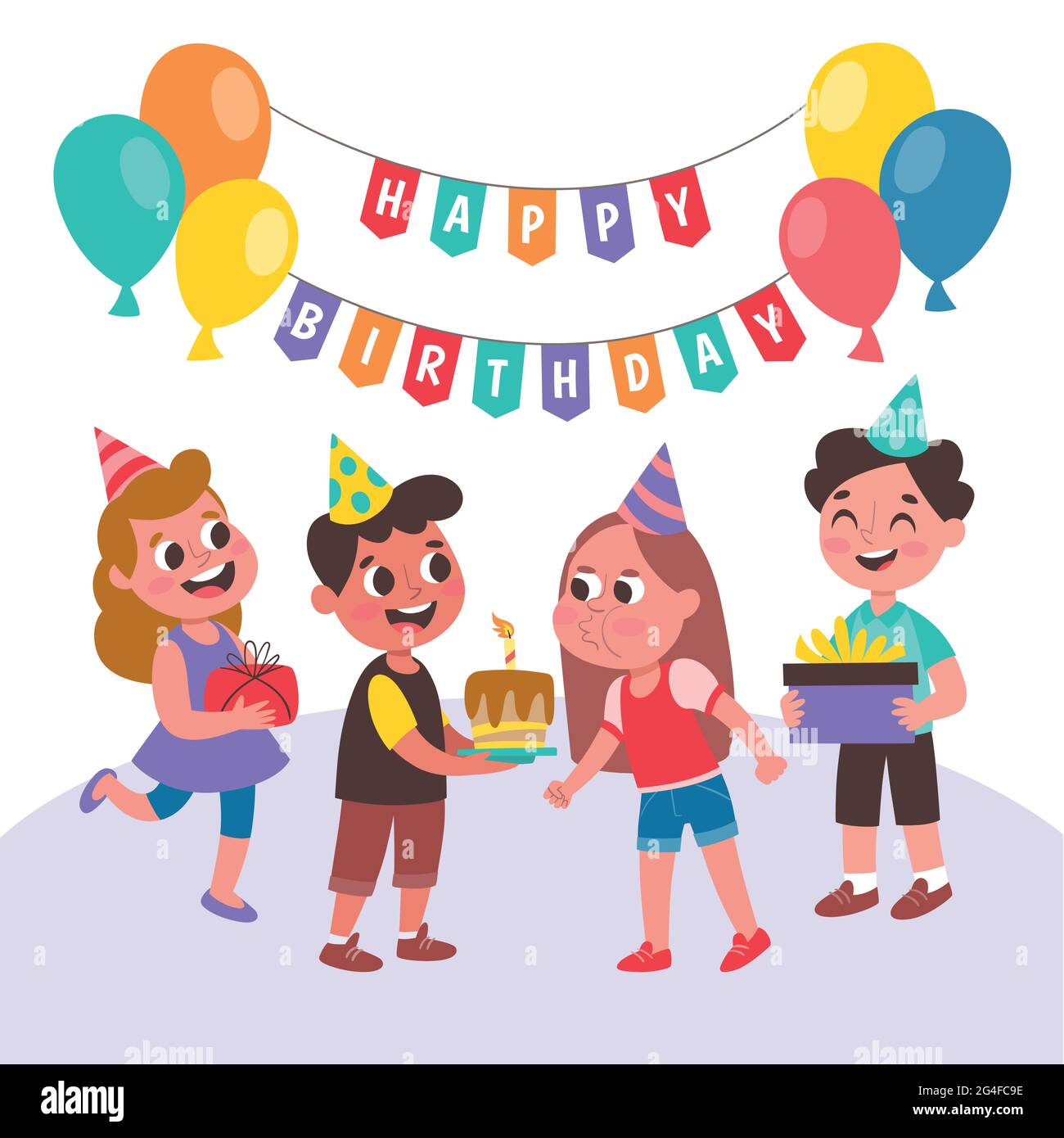 Cantando feliz cumpleaños Imágenes vectoriales de stock - Alamy