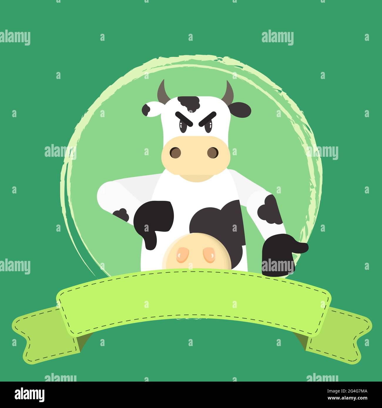 Vaca enojada Imágenes vectoriales de stock - Alamy