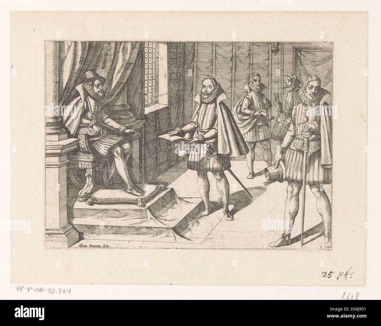 Felipe II de España en su trono; la vida de Margaretha en Austria