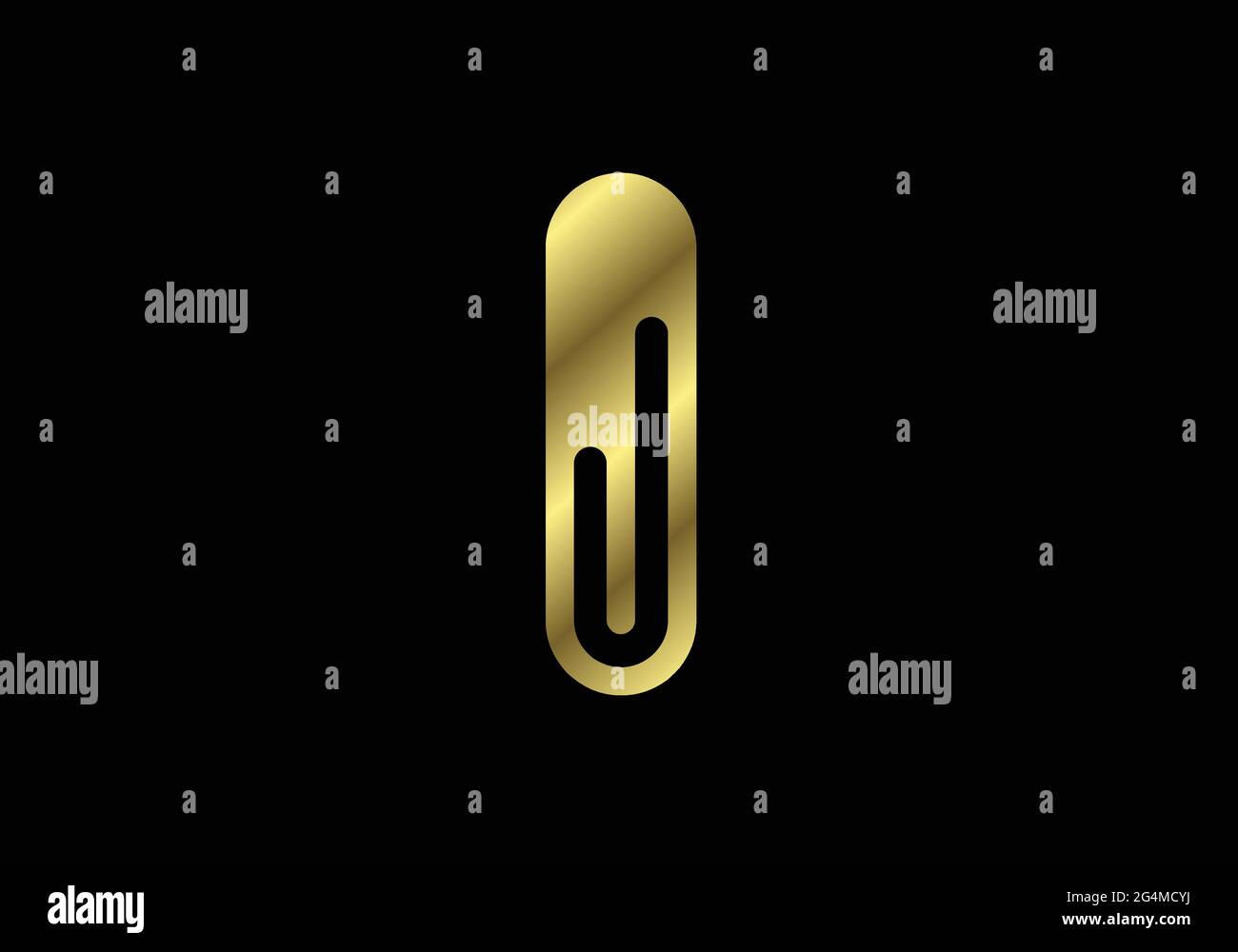 Letra mayúscula dorada I. Símbolo alfabético gráfico para logotipo, póster, invitación. Ilustración vectorial Ilustración del Vector