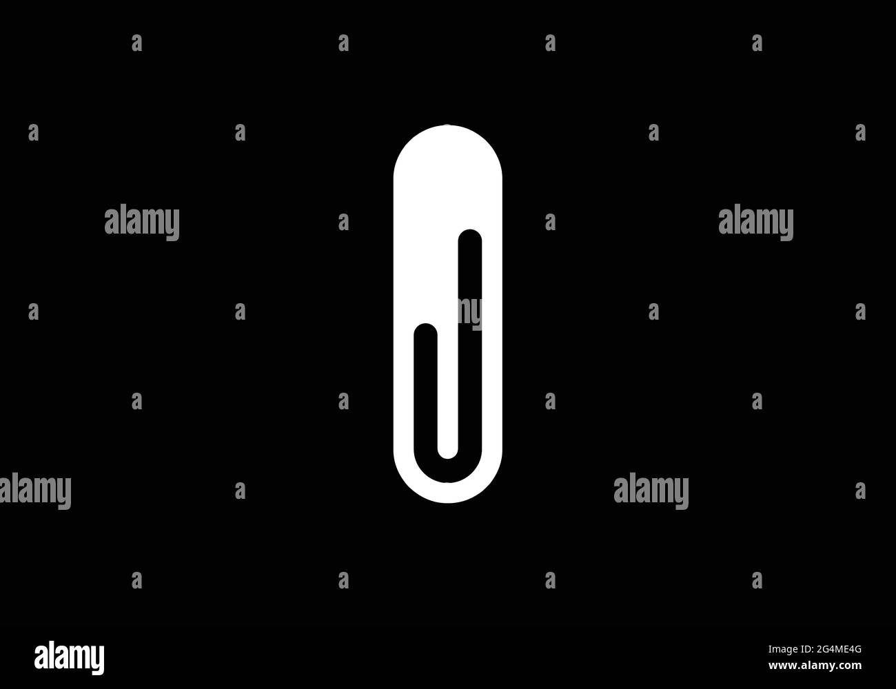Letra mayúscula blanca I. Símbolo alfabético gráfico para logotipo, póster, invitación. Ilustración vectorial Ilustración del Vector