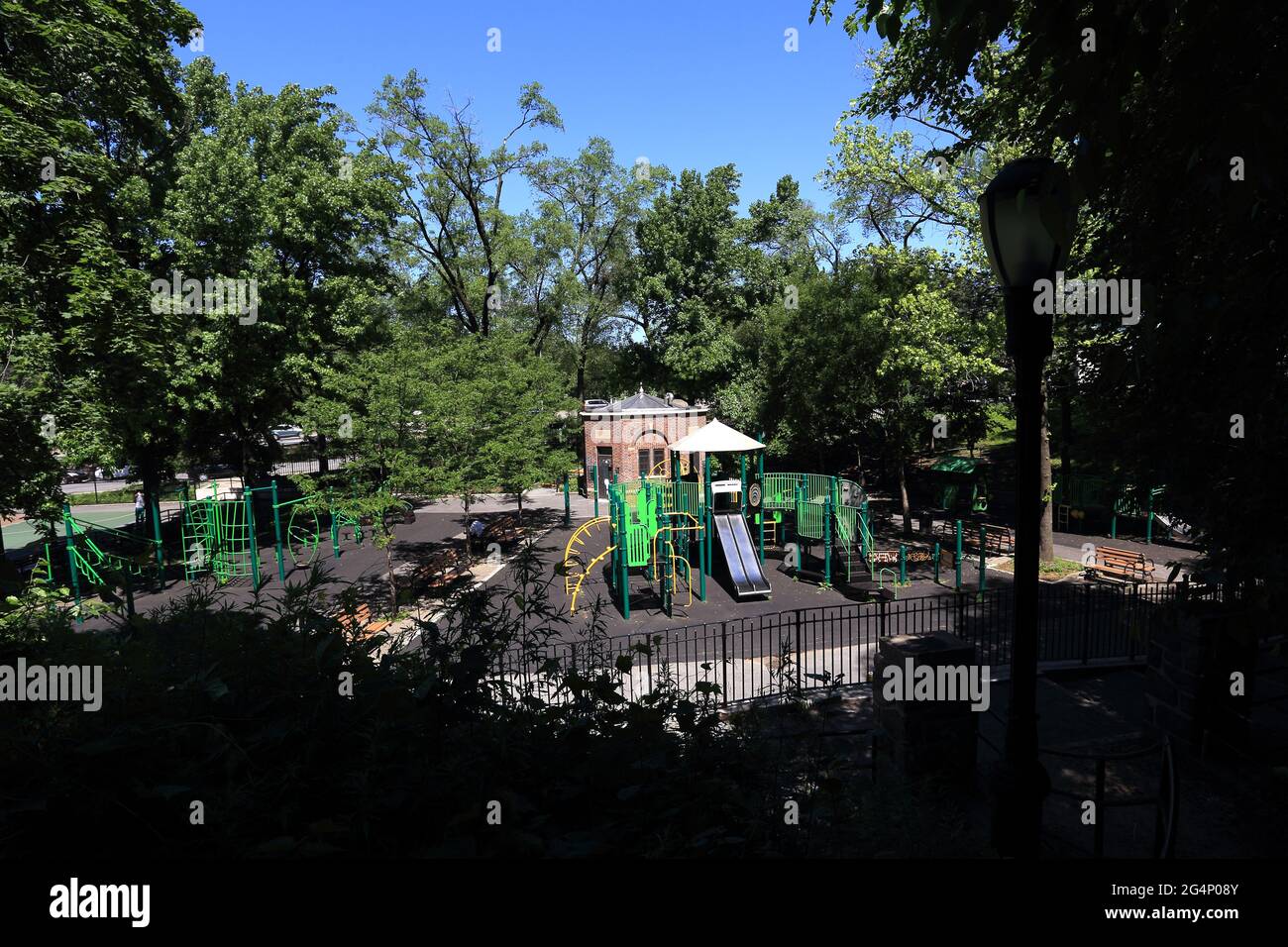 Cedar Playground Bronx, Nueva York Foto de stock