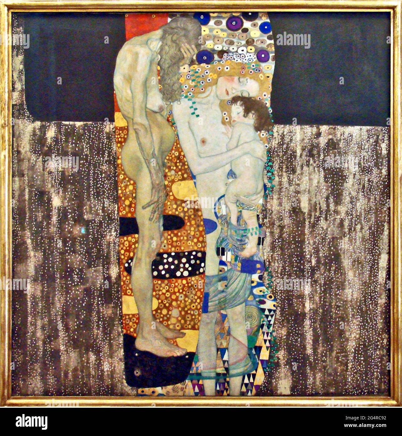 Arte Gustav Klimt - Las Tres Edades de la Mujer - 1905 Foto de stock